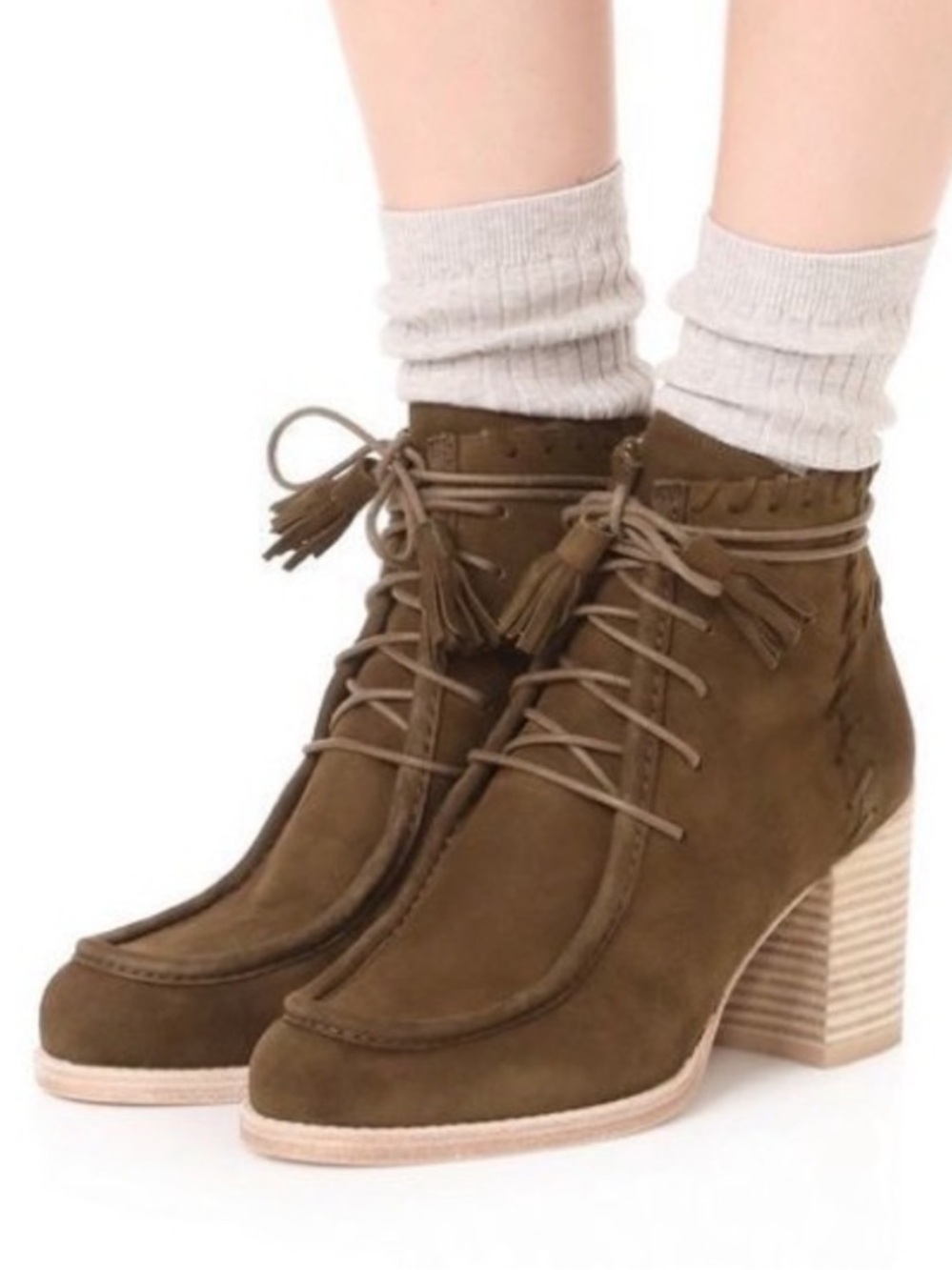 Stuart Weitzman Wallawalla Suede Ankle boots, Olive, size 6.5